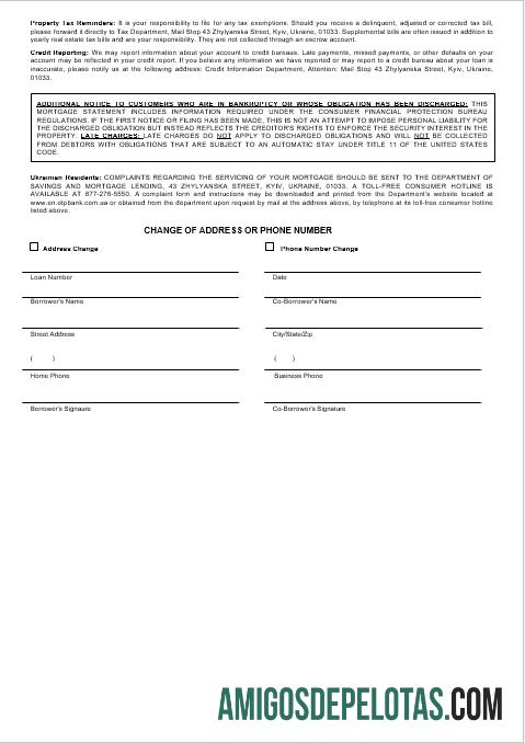 Extrato de hipoteca do banco OTP ucraniano em formatos Word e PDF 3 exemplo